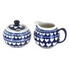 Blue Rose Polish Pottery Valentina Cream & Sugar Set