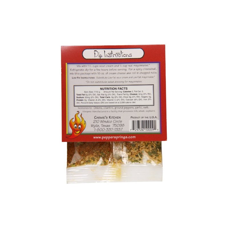 Pepper Springs Texas Wildfire Dip Mix, 0.8 Ounce