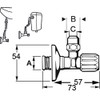 CORNAT T317000 Angle Valve 3/8" Push-on Collar 200