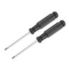 sourcing map Mini Slotted Screwdriver, 2.5mm Flat Head with Black