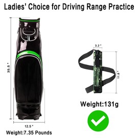 Golf Club Bag Sunday Mini Carry for Men Women Kids Sunday, Lightweight Driving Range Carrier Course Training Case (A New Green)