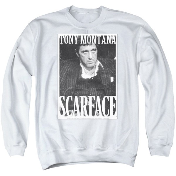 Scarface Business Face Unisex Adult Crewneck Sweatshirt for Men and