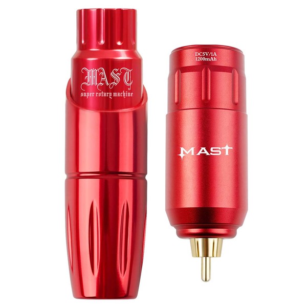 Mast Tour Rotary Pen Machine With Mast Wireless Tattoo Battery Power Kit Supply Red