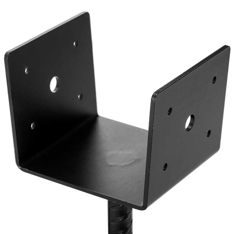 Goaste 4 Pieces U Shape Fence Post Holder, Durable Concrete