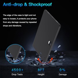 WFTE Case Compatible with Honor Pad 9 12.1 Case Soft TPU Ultra-Slim Stylish Protective Cover for Honor Pad 9 12.1 Tablet Case[Drop Protection, Non-slip] - Matte Black