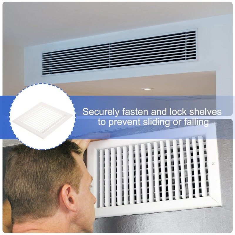 PATIKIL 14x14 Inch Plastic Ventilation Grille, Adjustable Outlet Air Vent