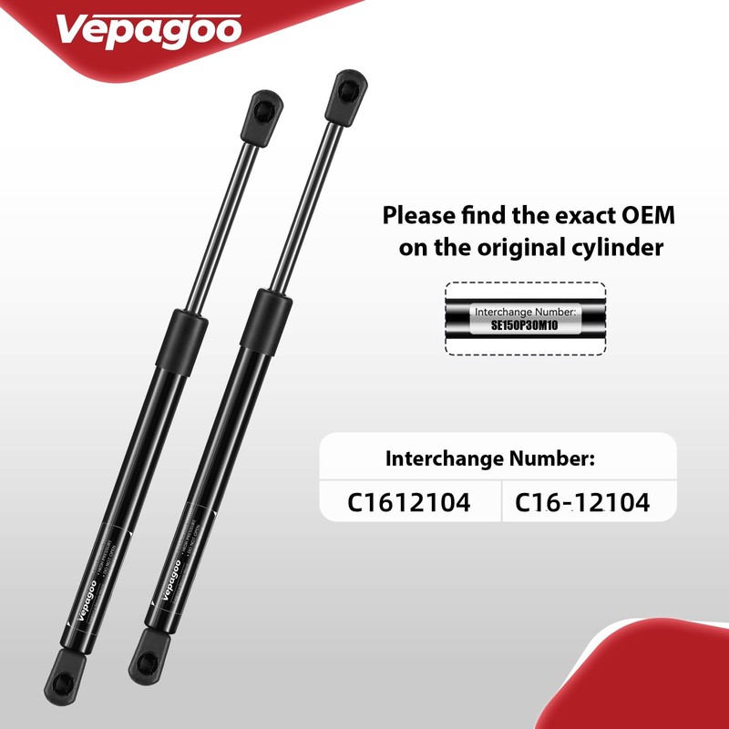 Vepagoo C16-12104 12 inch 50Lb/222N Gas Shocks Struts Spring for