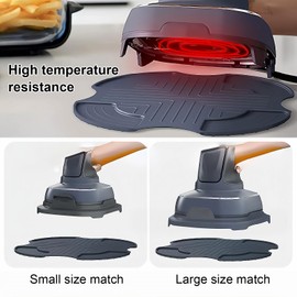 Silicone Trivets for Ninja Crispi, Hot Pads Potholders for Ninja Crispi FN101 FN091 Air Fryer, Kitchen Counter Heat Resistant Silicone Pad Holders (White)