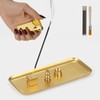 SUJIAMEI Brass Incense Holder with Tray Set,Block Incense Stick Holder