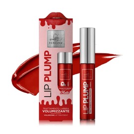 Lippenfüller – Volumengebend – Lady Venezia – Sofortiger Filler-Effekt – Lippen Plumper – mit Hyaluronsäure – Volumen und Feuchtigkeit (Classic Rot, 10 ml)