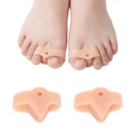 Zehentrenner Silikon Zehenspreizer 4 Stück Zehenabstandshalter Universalgröße, Zehenschiene zu Korrigieren, Toe Separatoren Zehenstrecker für Ballenschmerzen überlappende Zehen Damen Herrn (Farbe)