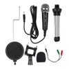 Video Microphone Kit with Mini Microphone Tripod Shock Mount Pop