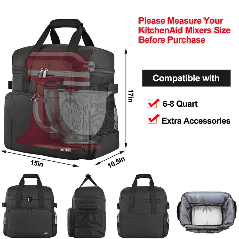LEFOR·Z Carrying Bag Compatible with KitchenAid Mixers (6-8 Quart) and