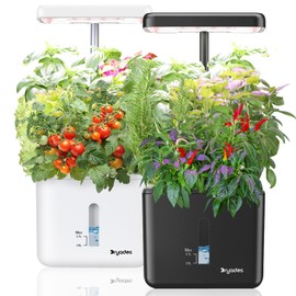 DRYADES 2 PACK Plant Pots Indoor Garden Planter Growing Systems Small Smart Soil Gardening System with 17 Watts LED Grow Light Auto Timer Self-Watering Soil Planter Pot Gifts for Mom Women (No Seeds&Soil)