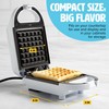 Tasty Mini Nonstick Waffle Maker, Perfect for Individual Waffles, Hash