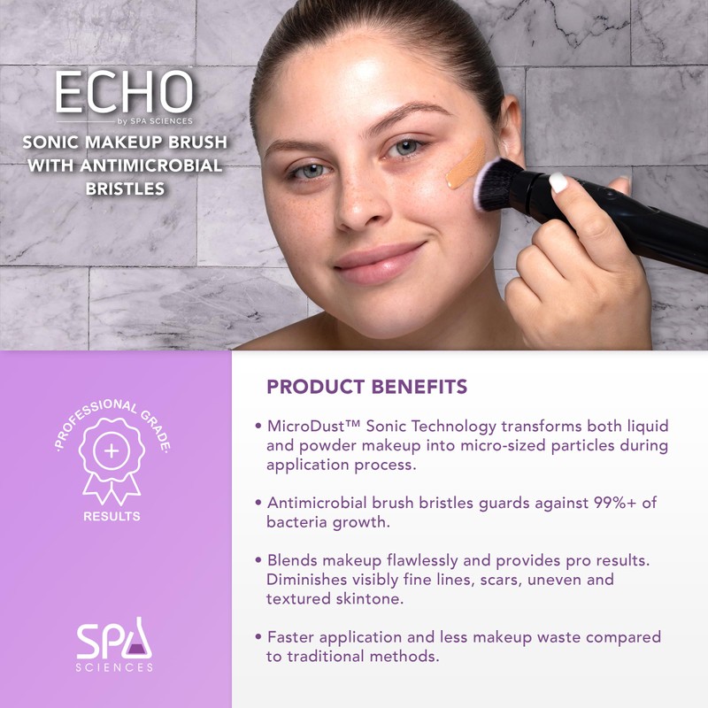 Spa Sciences ECHO - Makeup Brush for Flawless Blending, Contouring,