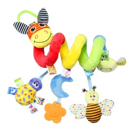 CYZAM Hanging Rattle Toys for Car Seat Crib Mobile, Infant Baby Spiral Plush Toys for Crib Bed Stroller Car Seat Bar, Baby Toys 0 3 6 9 12 18 Months