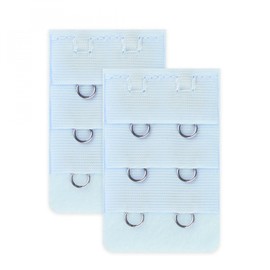 Allegra K 2 Pcs Lady 3 x 2 Hooks Adjustable Bra Strap Underwear Buckle