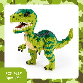 LULUFUN Dinosaur Building Blocks Kit, DIY Mini Building Blocks Toys,Dinosaur Toy, Gift for Adults and Children (Velociraptor)