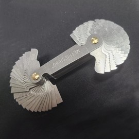 Thread Pitch Gauges Measure Tool Set,Stainless Steel Thread Gauges, Metric & Imperial Screw Gauge SAE Whitworth 55 Degree & Metrisch 60 Degree Thread Pitch Gauge for Industrial Measurement