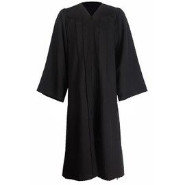 GraduationMall Unisex Matte Graduation Gown for High School & Bachelor | Choir Robes for Church | Judge Robe Costumes Black Full Fit Size 45Plus(5'0"-5'2")