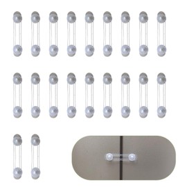Loimon 20-Pack Child Safety Cabinet Locks - Adjustable No Drill Strap for Kitchen/Bathroom/Baby Gates | 16x3cm Heavy-Duty Latches Secure Fridge, Oven, Drawers & Trash Cans
