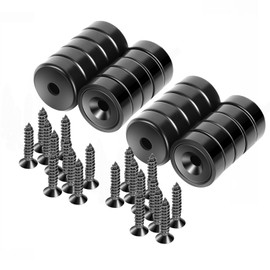 Neosmuk Magnets 17mm Diameter Ideal for Wooden Wall, Whiteboard, Door, Home, Kitchen, Office (Black, Pack of 20)