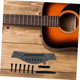 CORHAD Acoustic Guitar Bridge Parts Guitar Saddle Nut Nut Bridge Pin Repair Accessory Random Color
