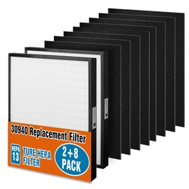 Hunter Air Purifier Replacement Filter Bundle (2 True HEPA + 8 Pre-Filters), Compatible with Models 30940, 30210, 30214, 30215, 30225 & 15+ More