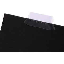 100 Pcs Suspension File Tabs and Inserts,Clear Plastic Hanging Folder Tabs Filing Cabinet Tab Repositionable Label Insert File Name Tags for Quick Identification Suspension Folders Index