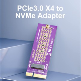 PCIe 3.0 to NVMe (1) M.2 Adapter for M.2 (M Key) SSD, X4
