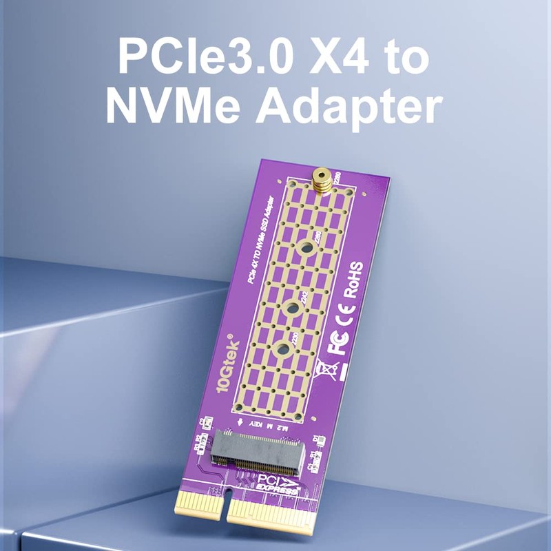PCIe 3.0 to NVMe (1) M.2 Adapter for M.2 (M