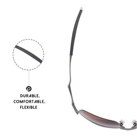 PapaViva Replacement Nose Pads for Oakley Whisker/Square Whisker/New Whisker OO4141, gray