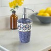 Blue Rose Polish Pottery - Yellow Peach Blossom Soap Dispenser