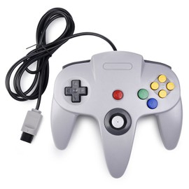 miadore Retro Wired Controllers for N64 Console, Classic Controller Joystick for Classic 64 Console N64 Game System, Grey