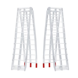 Jiabailie Loading Truck Ramp,2 Pcs Aluminum Ramps,1500 lbs Capacity Heavy Duty Motorcycle Ramp,90" L x 11" W Folding Ramp with 2 Straps for ATV,Motorcycles,Trucks,Lawnmowers