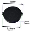 SPARES2GO Carbon Charcoal Vent Filter for Matsui Cooker Extractor Hood