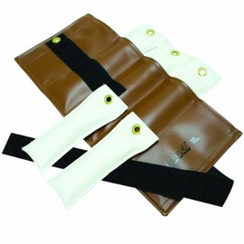 CanDo 10-0302 The Cuff Pouch Variable Wrist and Ankle Weight, Brown, 5 x 2lb Inserts, 10lb Size