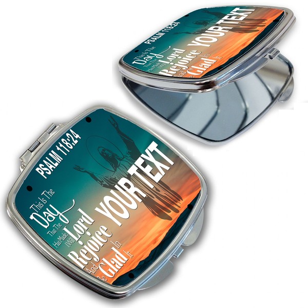 BleuReign(TM) Personalized Bible Series Rejoice Verse Psalm 118-24 License Plate