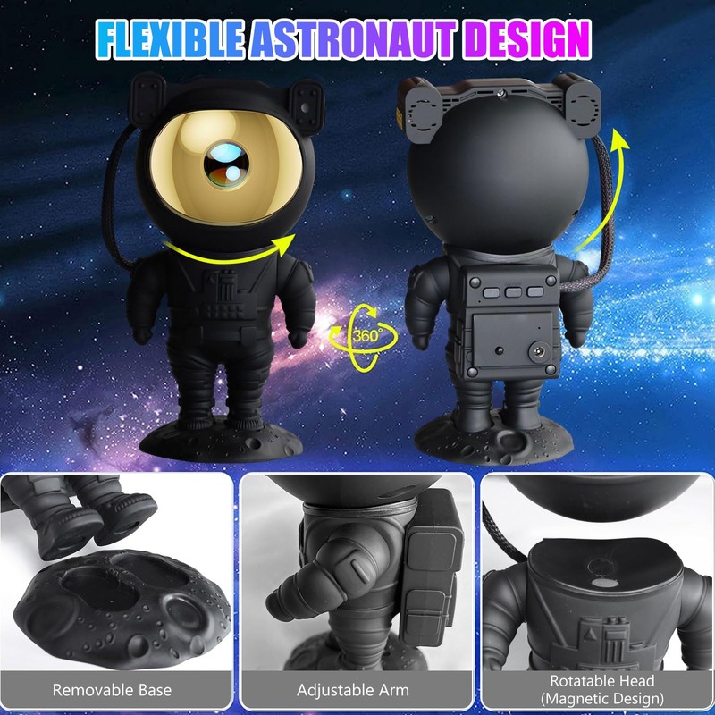 KANCOKIT Astronaut Galaxy Projector Night Light Space Star Nebula LED