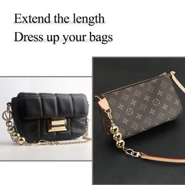 BEAULEGAN Handbag Chain Strap Bead Extenders for Purse Shoulder Crossbody Bag 2 PCS (Silver)