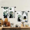 Zeuiwr Boho Black Cat Kitchen Towels Set of 4, Sage