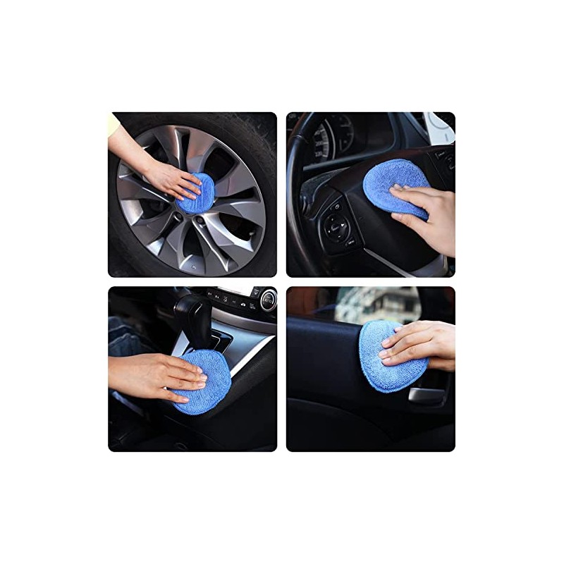 FONAROLL Microfiber Wax Applicator Pads - 6 Pack