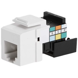 Leviton Voice Grade QuickPort Connector, 41106-RW6, White