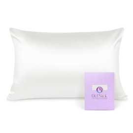 Olesilk, pillow case, 100% silk, cushion cover, hair and skin care, with a zip, 16 Momme, 1 piece