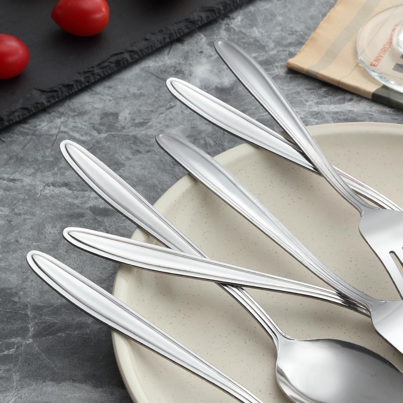 Unokit Forks and Spoons Set - 24Pcs Silverware Set, Food
