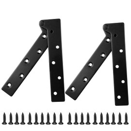 Pcs 360 Degree rotatable Door Pivot Hinges inch Cabinet Door Hidden Hinge for Windows Fence Sheds Kitchen gate Closet Tool Boxes (Black, 6" 2Pcs)