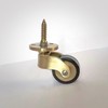 Solid Brass Caster Wheel,25mm Antique Style Casters,Moving Caster Wheels,360° Swivel