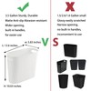 rejomiik Small Bathroom Trash Can, 3.5 Gallon Slim Garbage Can,