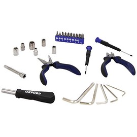 Oxford Under Seat Motorcycle Tool Kit - Black/Blue